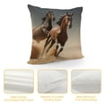 thumbnail image 4 of Chilfamy Horses Sand Desert Pillow Covers for Couch Sofa Indoor Outdoor Pillow Case Throw Pillow Cover 1PC All Year Round Use 20x20in, 4 of 5