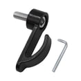thumbnail image 2 of koolsoo Generic Motorcycle Handlebars Hook Accessory Single Hole Hook Aluminum Alloy Black, 2 of 9