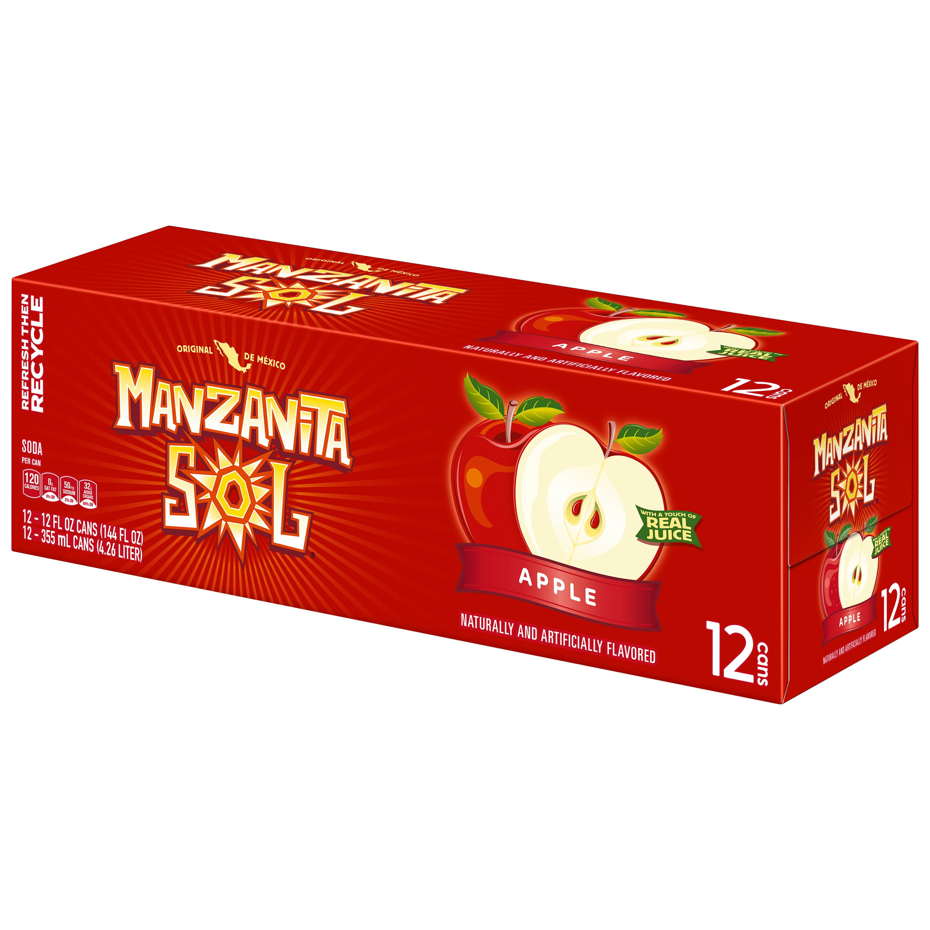 Apple soda Manzanita Sol Original Mexican Apple Flavored Carbonated