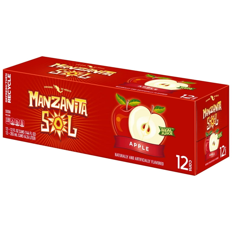 Apple soda Pepsi Manzanita Sol Apple Soda, Original Mexican Drink, 12Oz