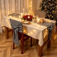 thumbnail image 5 of WWC Christmas Table Runner and Chair Cover Set, Red Plaid Cloth Chair Slipcovers, Christmas Decorations Chair Protector for Party and Dining Room, 5 of 6