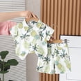 thumbnail image 3 of Toddler Baby Boy Summer Clothes Set 6 12 18 24 Months 2T 3T 4T Tractor Letter Print Short Sleeve T-Shirt Elastic Waist Solid Shorts Outfit Sets Kaprioy, 3 of 9