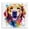 Rainbow Golden Retriever, variant on Stupell Industries Happy Dog & Headphones Animals & Insects Painting Black Floater Framed Canvas Art Print Wall Art, 18 x 18