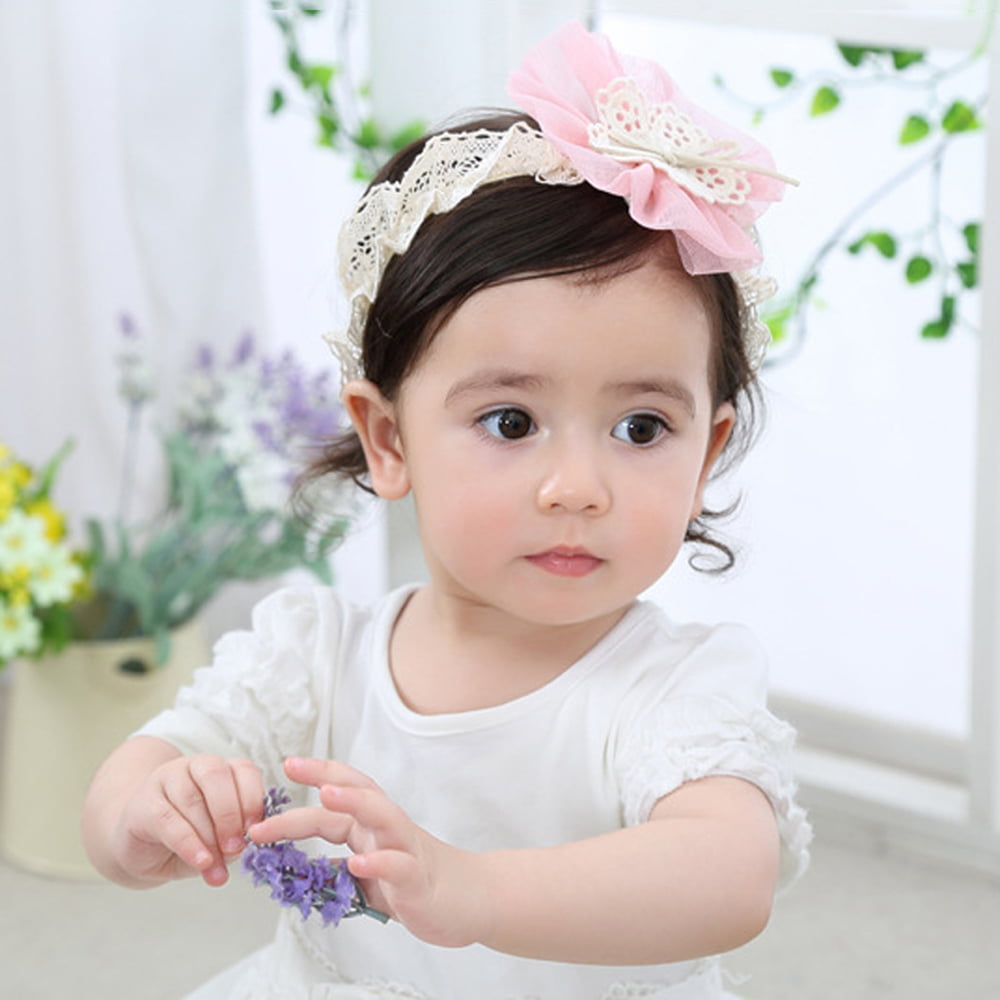 Morease Kids Girl Baby Headband Toddler Lace Bow Flower Hair Band  Accessories - Walmart.com