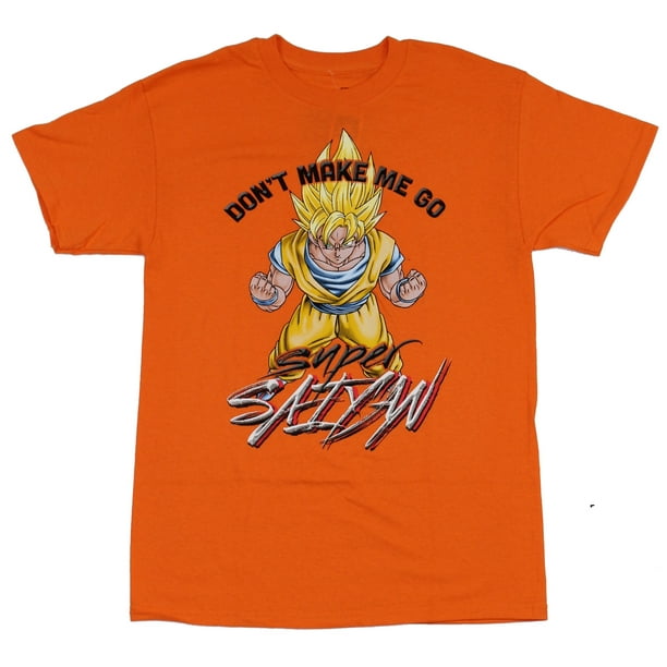Dragon Ball Z - Dragonball Z Mens T-Shirt - Don't Make Me Super Saiyan Goku Image - Walmart.com ...