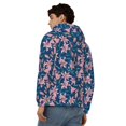 thumbnail image 4 of Wukai Lilies Flowers Print Men's Zip-Up Hoodie,Fleece Full-Zip Hoodie for Men, Hooded Sweatshirt-X-Large, 4 of 5