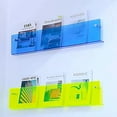 thumbnail image 4 of ROYALITA 2-Pack Acrylic Magazine Rack, 17" Record Holder, Fashion Hanging Bookshelf, Blue, 4 of 5