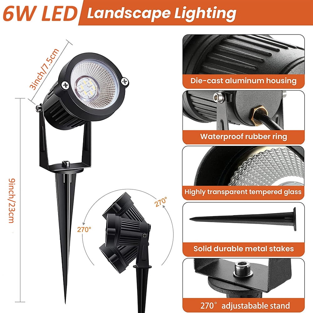 DONGPAI LED Spotlights Outdoor, 16 Color Changing RGB Solar Landscape Path Lights, IP65 Waterproof Outdoor Flood Light with Remote Control for Garden Pathway Yard