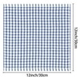 thumbnail image 7 of Unique Bargains Cotton Checked Hand Towels Dishcloths Set Dish Kitchen Towels Pack of 12 Blue 12" x 12", 7 of 7