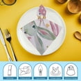 thumbnail image 6 of WYYP Bunny Bows Heart Cloth Napkins Polyester Party Dinner Decoration Washable Napkins 2 PCS, 6 of 7