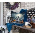 thumbnail image 4 of English Bulldog Spooky Halloween Fabric Decorative Pillow 18 in x 18 in, 4 of 5