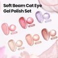 thumbnail image 2 of Beetles Soft Beam Cat Eye Gel Nail Polish Set, 6 Colors Glitter Gel Polish | Nude Pink Brown Purple Glitter Gel Nail Kit Magnetic Shine Soak Off UV Salon DIY Manicure Gift for Women, 2 of 7