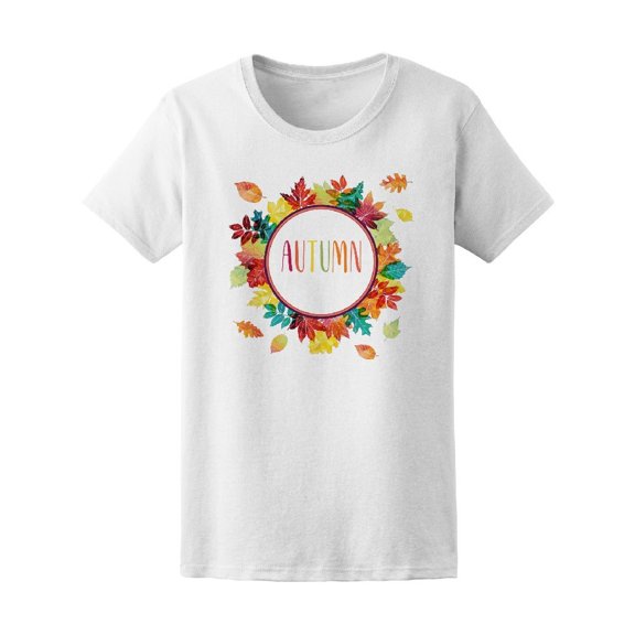Colorful Leaves Autumn Tee Women's -Image by Shutterstock