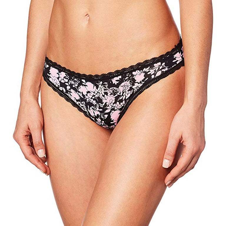 Calvin Klein Women's QD3706 Bikini, Black/Pink, M 