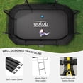 thumbnail image 2 of AOTOB 14x8ft Large Rectangle Trampoline for Kids and Adults,Big Outdoor Trampoline with Enclosure Net - Supports Up to 440 lbs,Birthday Party Gifts,Black, 2 of 7