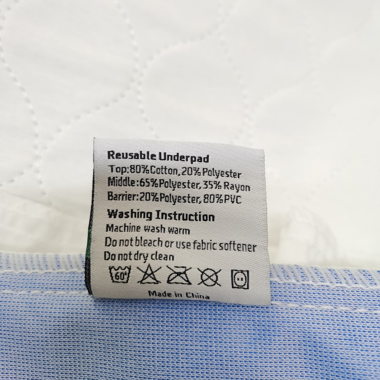 Careboree 2 Pack Cotton Top-Layer Quilted Absorbent Bed Pad Saddle Bedding Protector Tuckable Waterproof Washable Reusable Incontinence Underpad 34"X54" Fit Full Bed 21" Flaps Wings