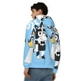 thumbnail image 4 of Johaoi Bluey Pattern Zip Hoodie Sweatshirt for Men,Sleeve Pullover Casual Long Hooded Sweatshirt with Zipper-Small, 4 of 5