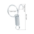 thumbnail image 2 of Unique Bargains 2.4' Cage Door Hook, 2Pcs Stainless Steel Finger Ring Elastic Spring Wire Latch Hook, Silver, 2 of 6