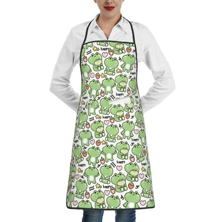 

Sikiie Happy Frogs Aprons for Kitchen Cooking Aprons Chef Apron for Men Women Chef