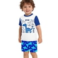 thumbnail image 6 of Fnooota Boys Rash Guard Swimsuits 2 Piece, Fashion Surfing Short Sleeve Kids Bathing Suits Boys'Swimwear Multicolor Size 10-12, 6 of 8