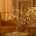 thumbnail image 2 of Lámpara de mesa Luces de ramas de árbol 36 LED Escritorio interior Luz de árbol estrellado Luces de hadas Bonsai Lámpara de noche con pilas o USB para la decoración de la boda de la fiesta de Navidad Irfora Lámpara de mesa, 2 of 7