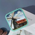 thumbnail image 4 of Shiartex Windmill Barn Red Roof Christmas Gifts Jewelry Box, Small Jewelry Organizer for Women Necklace, Ring, Earring Storage Green, 4 of 5