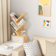 thumbnail image 3 of LEYAOYAO Vertical Tree Bookshelf with Drawer & Shelves for Home Office, Natural, 3 of 8