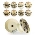 thumbnail image 1 of Twisted R Design Retro Kitchen Cabinet Knobs, Black Check Animal Drawer Pulls, Rustic Tan Cabinet Handles, Set of 8 Dresser Knobs for Closet & Doors, Bathroom, Bedroom or Drawer Knobs, 1 of 4