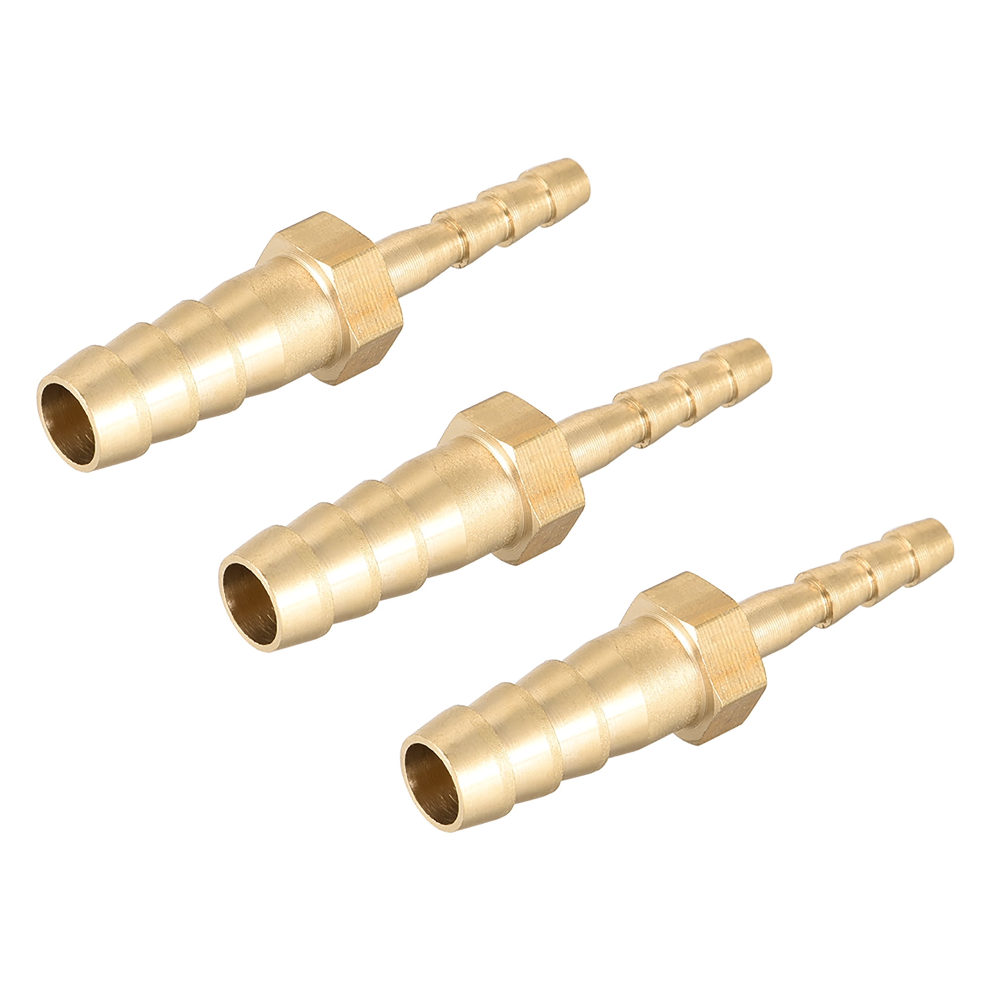 8mm to 4mm Hose ID Brass Reducer Barb Hose Fitting Straight Connector