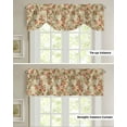 thumbnail image 5 of Tie Up Valance Curtain for Kitchen, Watercolor Pink Rose Floral on Vintage Rod Pocket Short Curtains Adjustable Tie-Up Shade Valances, Flower Leaves Window Treatment for Bathroom Living Room Bedroom, 5 of 7