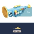 thumbnail image 3 of Juguete ños instrumento Musical trompeta/saxofón/ con teclas Trompeta Azul Sunnimix trompeta de simulación para niños, 3 of 7