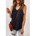 thumbnail image 4 of ABPHQTO Camiseta sin mangas negra con cuello en V y espalda cruzada para mujer con bolsillo, 4 of 5