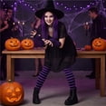 thumbnail image 5 of Striped Thigh High Socks and Fingerless Arm Warmers Set for Women, Halloween Cosplay and Holiday Party Costume Accessories, Over Knee High Stockings with Matching Gloves, 5 of 6