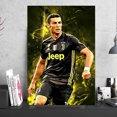 thumbnail image 2 of Cuadro Decorativo CR7 Juventus Negro Canvas Listo Para Colgar 60x90cm Jungle Art Impresion Tela Arte, 2 of 7