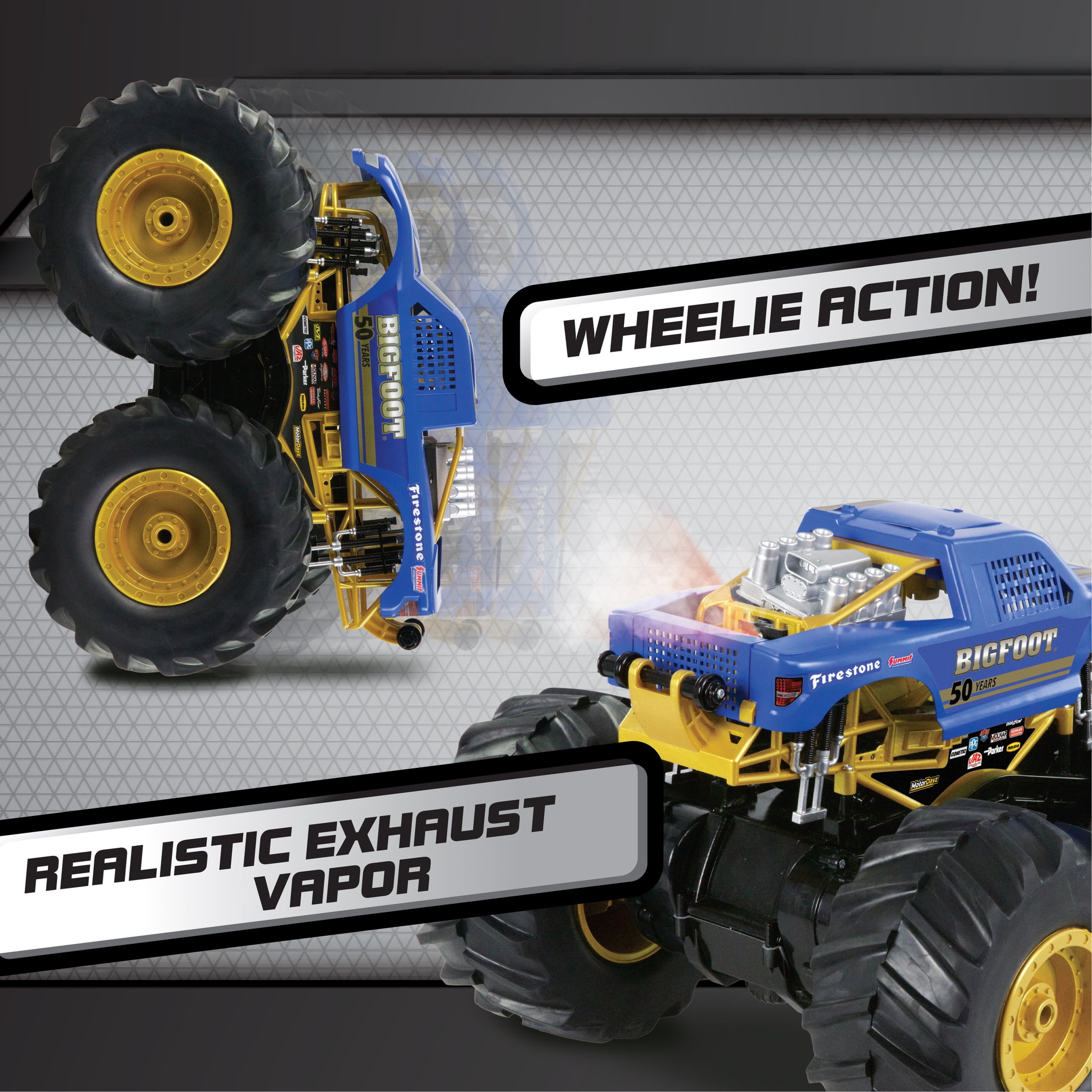 Adventure Force (1:10) 50th Anniversary Bigfoot Remote Control Monster Truck, WR5-10M51U-BL