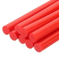 8 Pack Mini Hot Glue Sticks, 0.28" Dia x 7.87" Long EVA Glue Gun Sticks, Red for DIY Projects