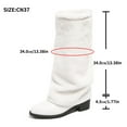 thumbnail image 6 of KANG Mid Calf Boots Winter Fashion Faux Lined Pull On Slip On Booties Comfortable Warm Casual Boots With Non Slip Sole For Daily Wear, 6 of 9