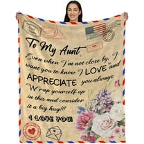 Christmas Blanket Gifts for Aunt, Aunt Gifts from Niece Nephew, Aunt Birthday Gifts, Mothers Day Blanket Gifts for Auntie, Thanskgiving New Year to My Aunt Throw Blanket 50"x60"