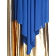 thumbnail image 6 of YiZYiF Women's Praise Liturgical Dance Costume Metallic Gold Worship Overlay Jumpsuit Loose Pants Blue M, 6 of 7