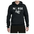 thumbnail image 2 of Wild Bobby, Live What You Love Nurse Life, Inspirational/Christian, Unisex Graphic Hoodie Sweatshirt, Black, Small, 2 of 3