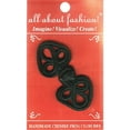 thumbnail image 2 of Handmade Chinese Frog Closure 1-1/4"X2-3/4" 1/Pkg-Black Flower Heart, Pk 3, 2 of 2