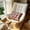Brown, variant on BSMAT White Ruffle Edge Seat Cushion, 15.75 x 15.75 Inch Tufted Chair Pad with Ties, Soft Cotton Kitchen Dining Chair Cushion Pad for Home Table and Desk
