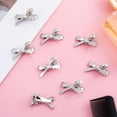 thumbnail image 7 of 6 Pcs Bow Hair Clips,Topboutique Metal Bow Hairpins,Silver Broken Hair Clip,Small Hair Claw Clips,Cute Bow Bangs Claw Clips,Duckbill Hairpin Clips Bow Hair Accessories for Girls Bangs Braid Decor, 7 of 7