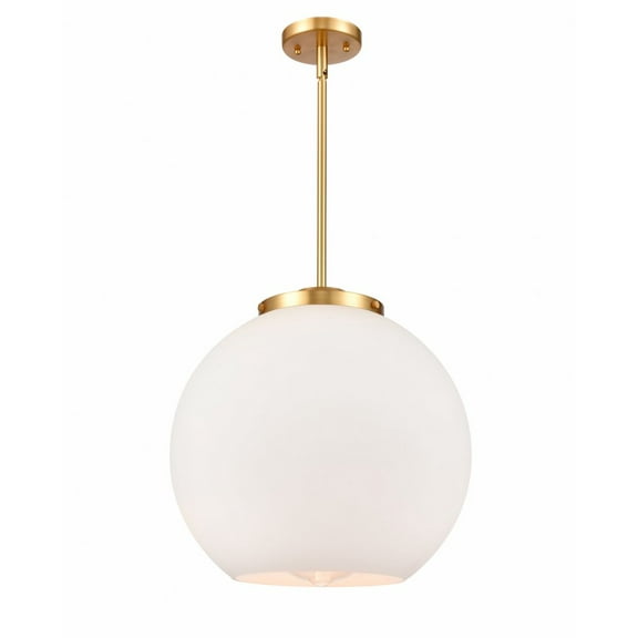 221-1S-SG-G121-16 Innovations Lighting Athens - 1 Light Pendant In Industrial Style-16.38 Inches Tall and 15.75 Inches Wide-Satin Gold Finish-Matte