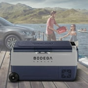 Bodega Dual Zone Portable Car Refrigerator, Dark Blue & Gray, 38 Qt