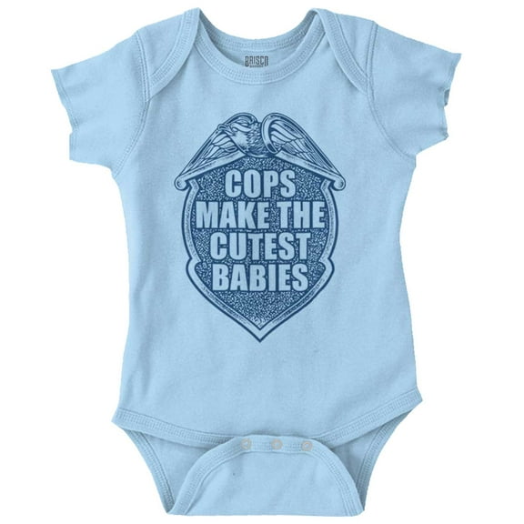 Cops Make Babies Police Parents Baby Romper Boys or Girls Infant Baby Brisco Brands 12M