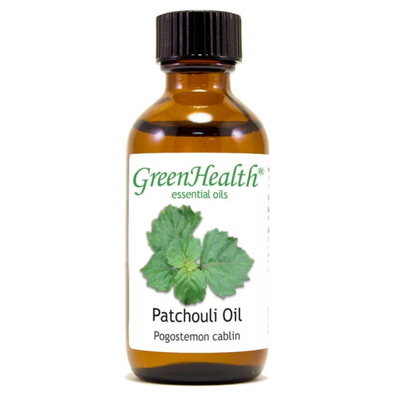 Patchouli Essential Oil - 2 fl oz (59 ml) Glass Bottle w/ Cap - 100% Pure Essential Oil by GreenHealth