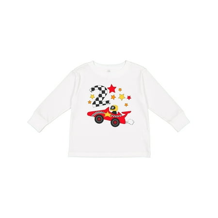 

Inktastic Happy 2nd Birthday Red Racing Car Gift Toddler Boy or Toddler Girl Long Sleeve T-Shirt