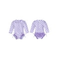 thumbnail image 3 of Musuos Kid Girls One-pieses Beach Swimwear 6 12 18 24M 3 4Y Long Sleeve Checkerboard Print Ruffle Zipper Romper Bathing Suit, 3 of 10