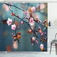 thumbnail image 1 of Ambesonne Nature Shower Curtain, Blooming Sakura Flowers, 69"Wx70"L, Pale Pink Orange, 1 of 3